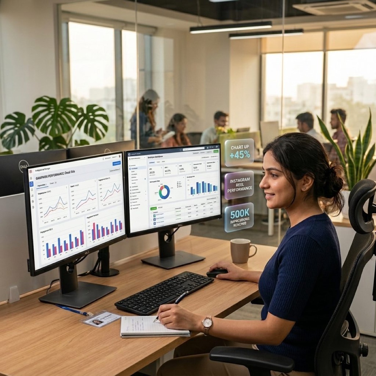 Social Media Marketing Analytics & Reach Growth Dashboard